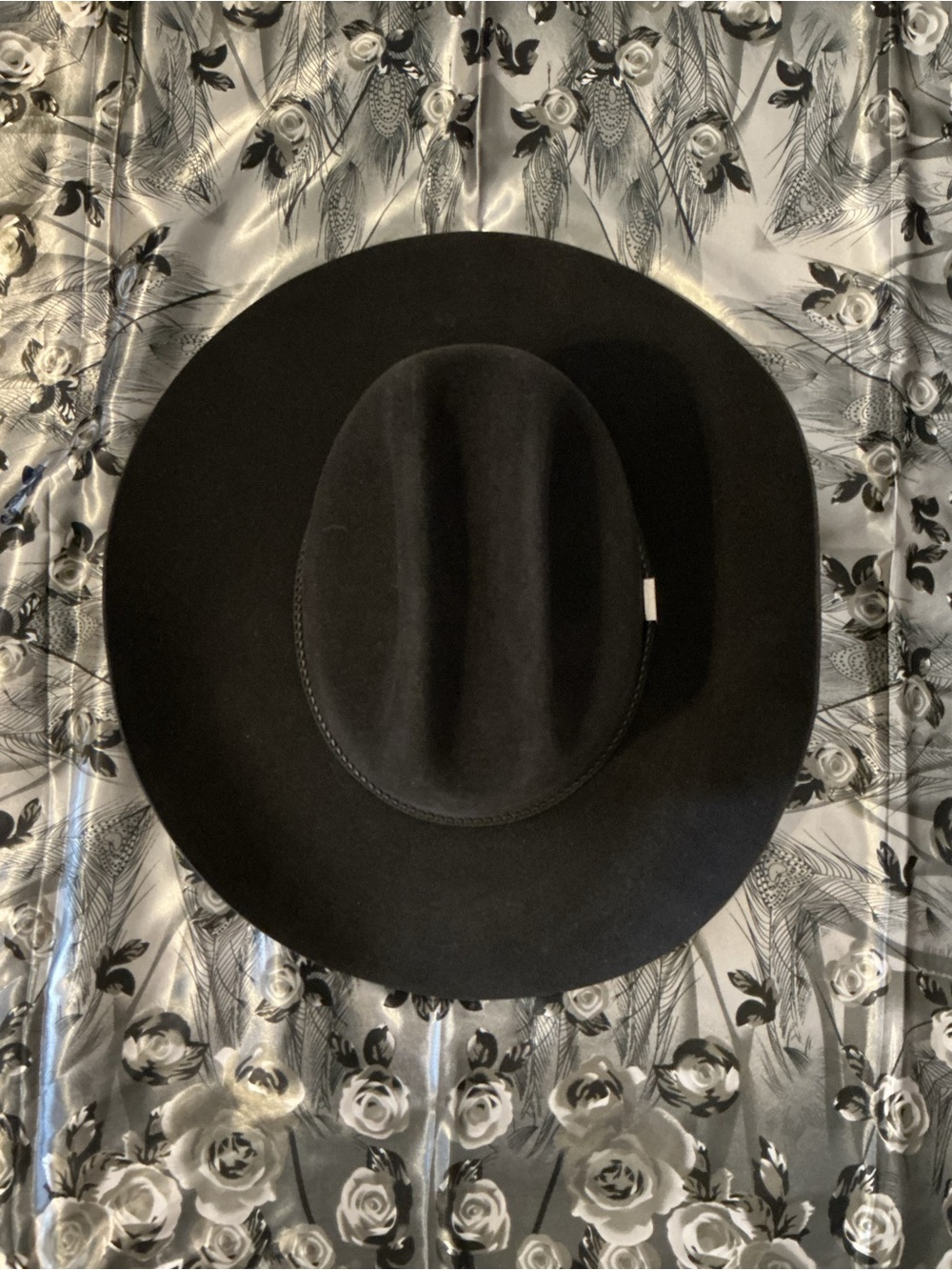 Wrangler Black Wide-Brim Felt Cowboy Hat - Picture 5 of 9
